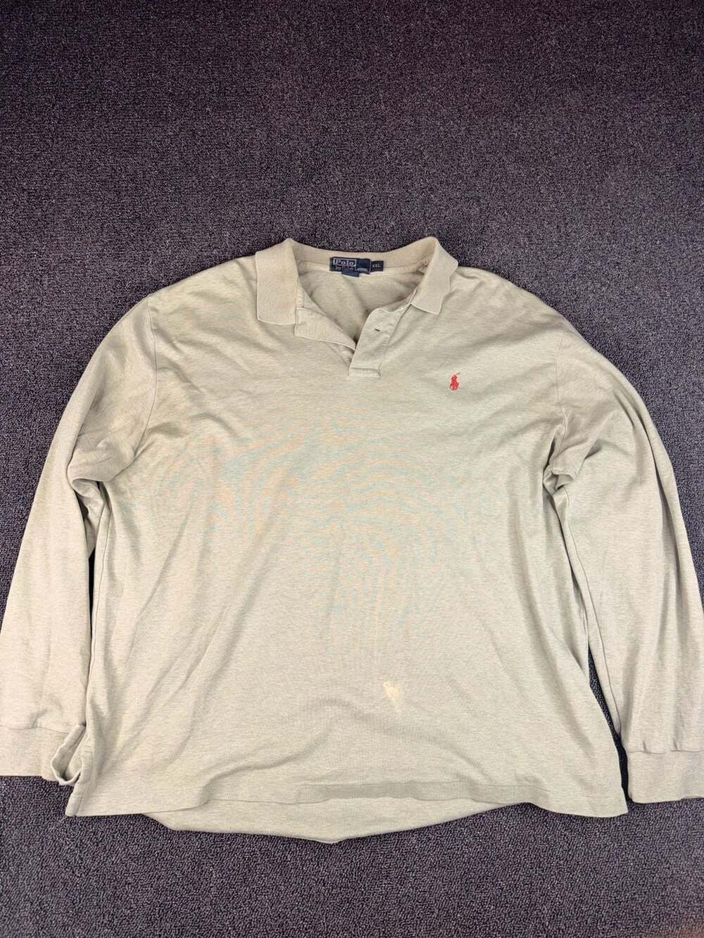 Polo Ralph Lauren Long Sleeve Polo Shirt Size XXL Beige